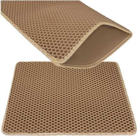 Purlov bež prostirka s dvostrukim slojem za mačji WC 60 × 45 cm