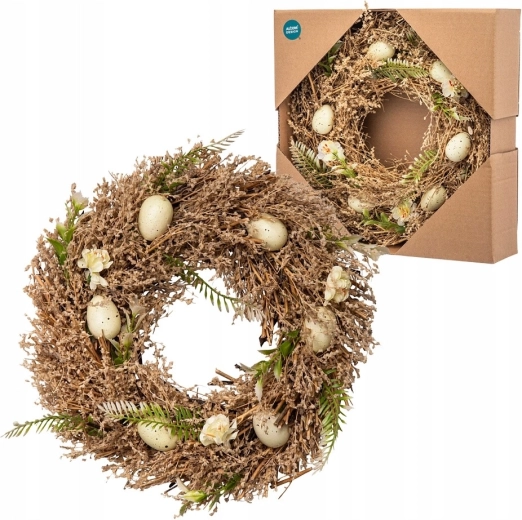 Proljetni vijenac boho bež 30 cm