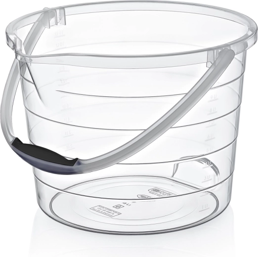 Prozirna plastična kanta 10 l s mjernom skalom i izljevom