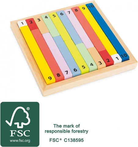 Edukativna šarena tablica SMALL FOOT od FSC drva
