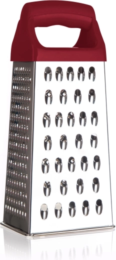 Piramidalno ribežalo od nehrđajućeg čelika 21 cm s plastičnom drškom CULINARIA Bordo