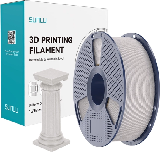 Sunlu PLA mramorni filament velikih brzina – svijetlosivi
