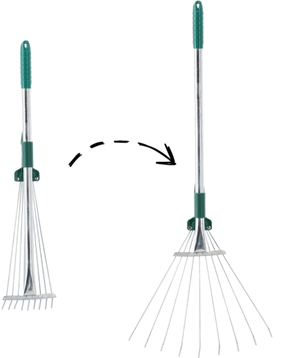 Podesive vrtne lepeze-grablje 54–73 cm