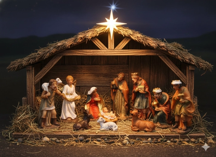 Set betlehemskih figurica 11 kom, 5,5 cm – ručno oslikani polirezina