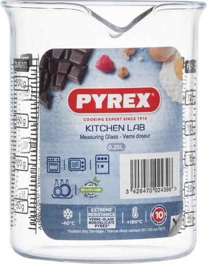 Staklena mjerna posuda PYREX 0,25 l