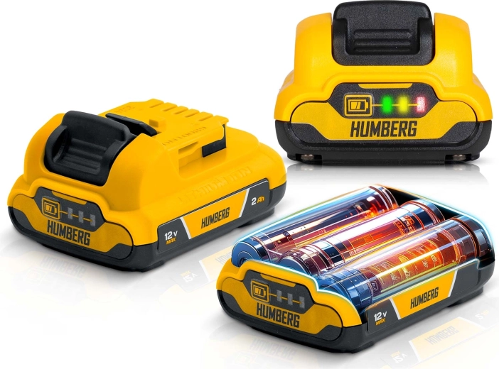 Dva izmjenjiva 12V Li‑Ion akumulatora s LED indikacijom