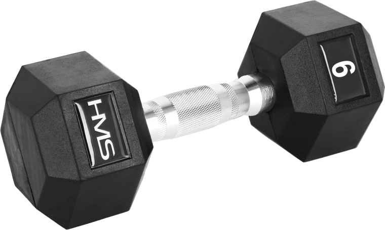 HMS heksagonalna gumirana bučica Hex Pro 9 kg