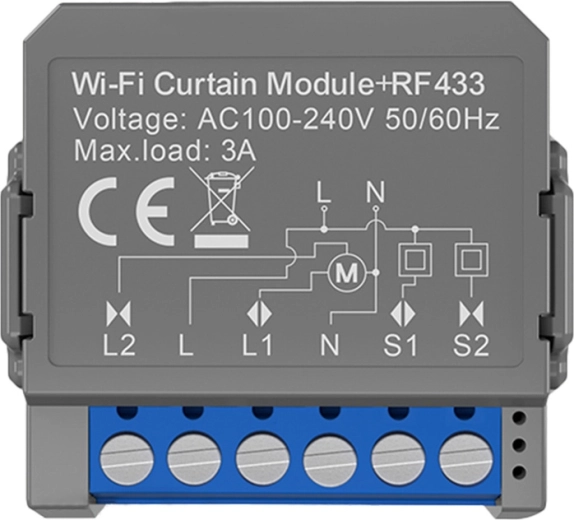 Pametni modul za zavjese Avatto s Wi‑Fi i RF