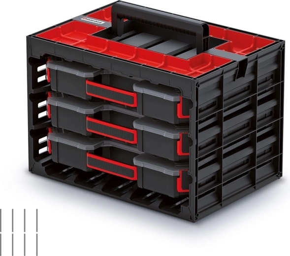 Ormarić s 3 organizatora TAGER CASE