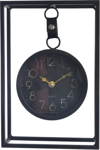 Stolni metalni sat crni 31 cm