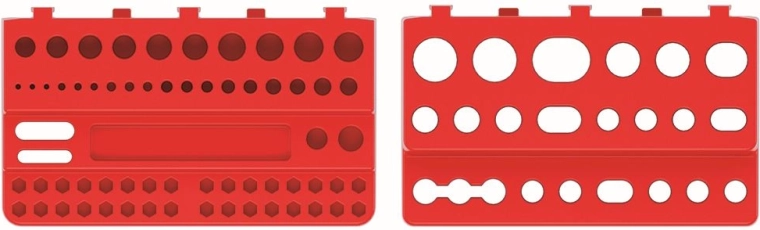 Set držača alata za panele BINEER SHELFS, plastika, crvena (2 kom)