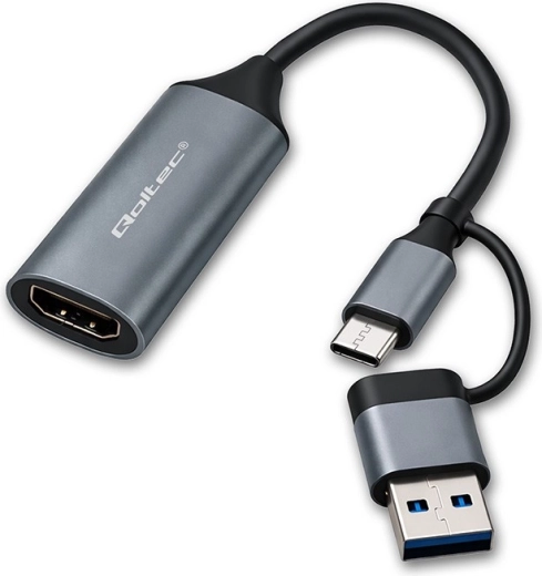 USB‑C/USB‑A na HDMI adapter 4K 30 Hz od aluminija