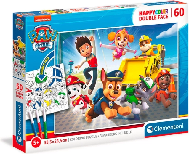 Puzzle 60 dijelova Dvostrana Paw Patrol