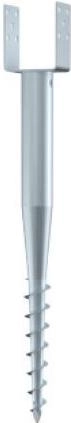 Zemni vijak s U-stopom 70×120, duljina 1000/865 mm, pocinčan