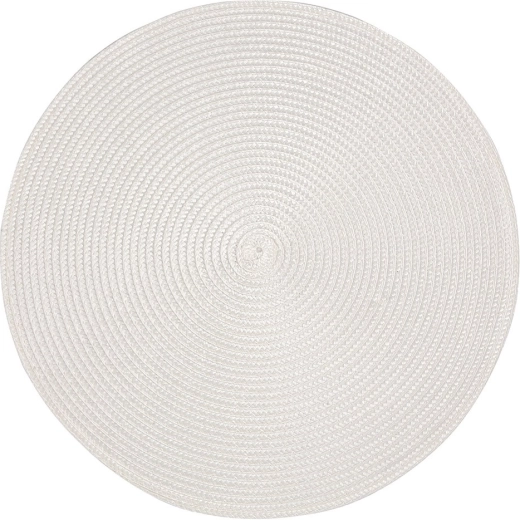 Bijelo okruglo PP podmetač od „slame” 38 cm