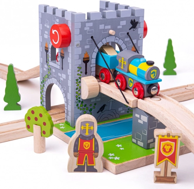 Bigjigs Rail padajući most – gradski/utvrđeni most za drvene vlakopruge