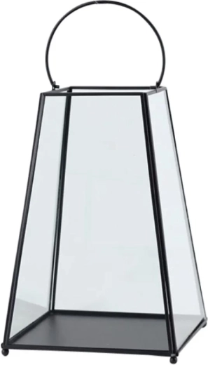 Minimalistička metalna stožasta lanterna 21 × 21 × 31,5 cm