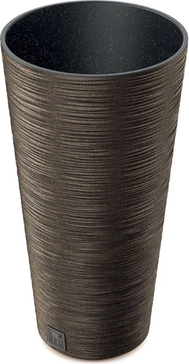 Lončanica Furu Slim Eco Wood s uloškom 25 cm – kava