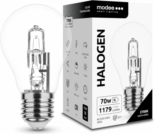 Modee ECO halogena žarulja A55 70 W E27, 1179 lm, topla bijela