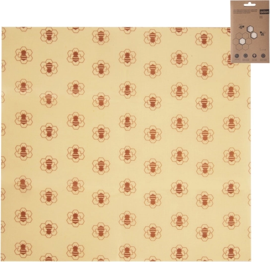 Eko voskana krpa za hranu od pamuka i pčelinjeg voska 35 × 33 cm
