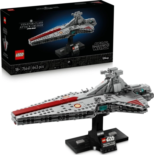 LEGO Star Wars napadni krstarica klase Venator – kolekcionarski model na postolju