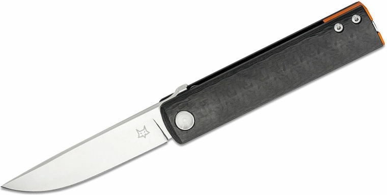Fox Knives FX-543 CFO Chnops sklopivi džepni nož 7,5 cm, crni/narančasti, karbonska vlakna
