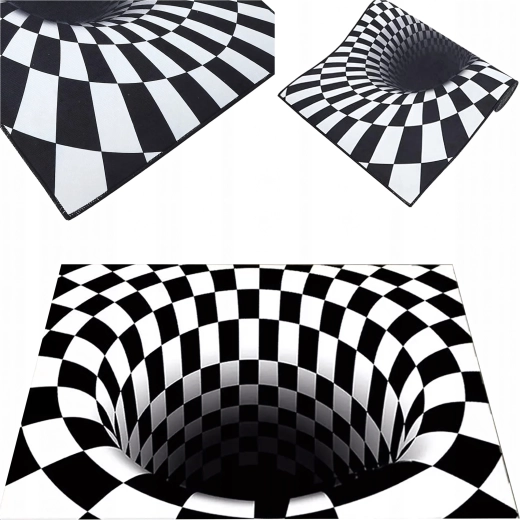 Tepih i otirač s 3D iluzijom bijele provalije 50 × 80 cm