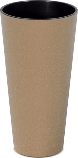 Lončanica Tubus Slim Eco Wood s uloškom 25 cm – naturo
