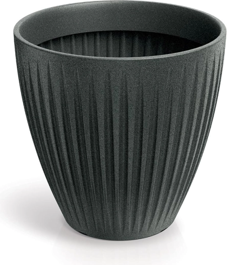saksija LATIA ROUND MIDL 48 cm crni granit