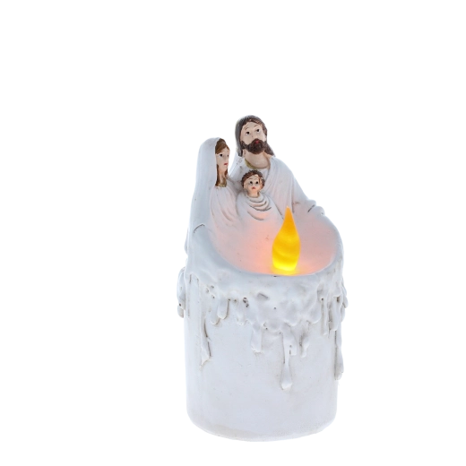 LED svijeća sa Svetom obitelji 18 cm