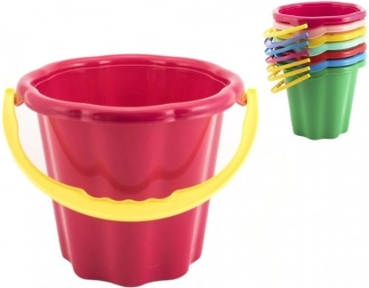 Plastična kantica za pijesak 19 cm, asortiman 4 boje, 12 mj+