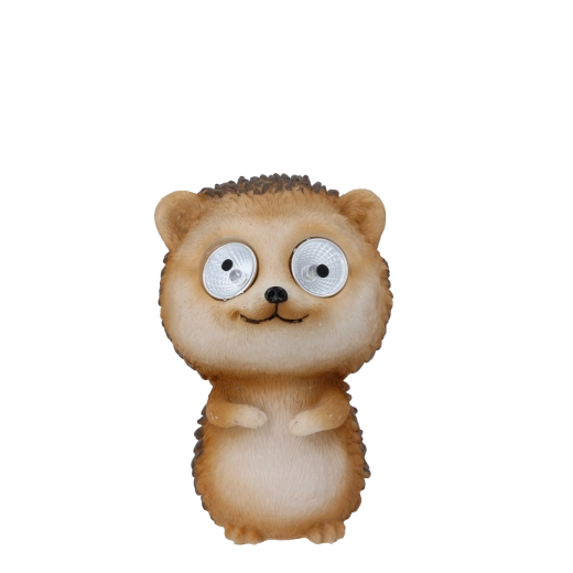 Vrtna solarna figurica ježa sa svjetlećim LED očima