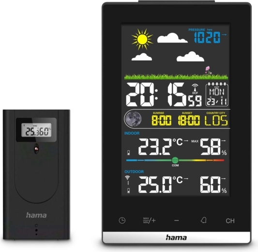 Meteostanica HAMA Jamaica, crna