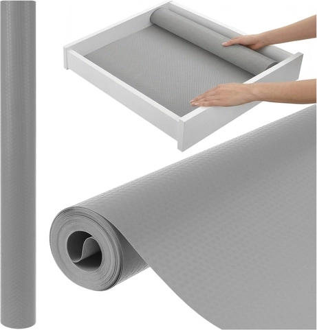 Protuklizna podloga za ladice i ormariće RUHHY 500 × 50 cm, siva