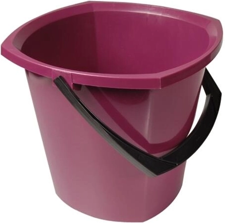 Kvadratna plastična kanta 10 l – mješavina boja