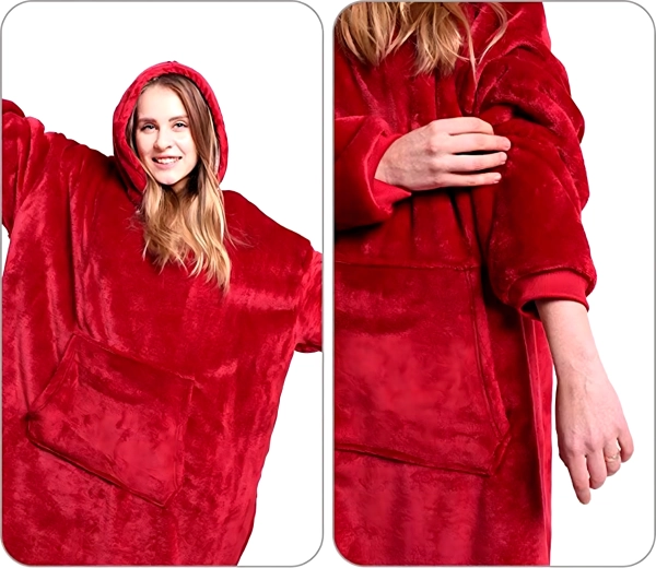 Oversize kroj s kapuljačom i džepom