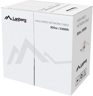 lanberg utp kabel cat 5e cu 305 m, punovod, plavi, fluke certifikacija