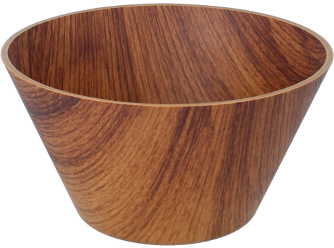 Plastična zdjela za salatu 16 cm, smeđa (orah)