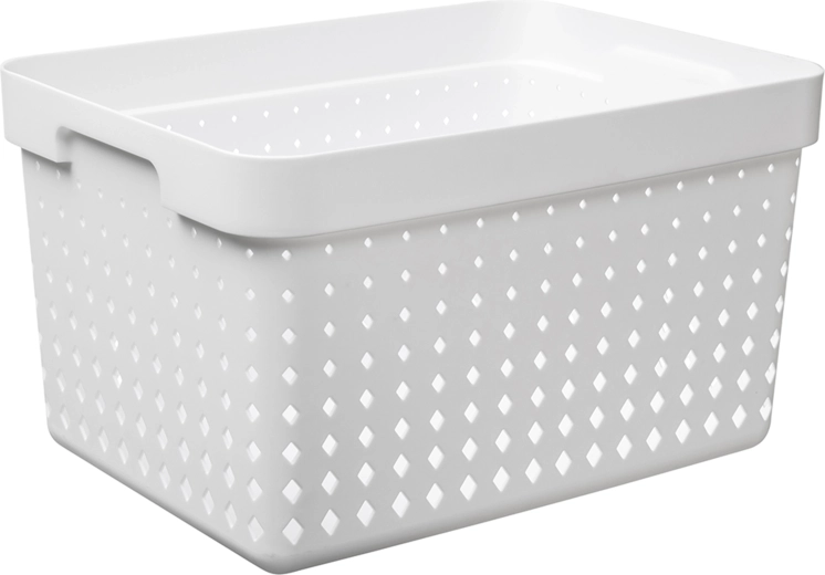 Organizacijska košara Seoul velika, bijela, 35,7 × 23,8 × 20,9 cm