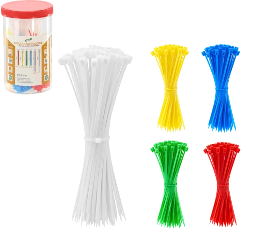 Set od 550 najlonskih vezica u tubi – miješane boje i dimenzije