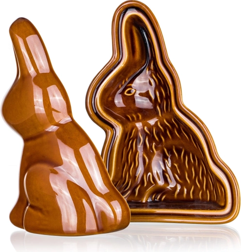 Keramički dvodijelni kalup za pečenje Zeko 21 × 14,5 × 10 cm