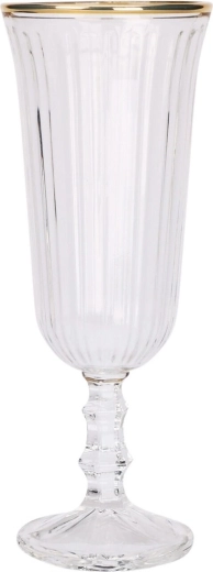 Čaša za šampanjac 120 ml sa zlatnim obrubom