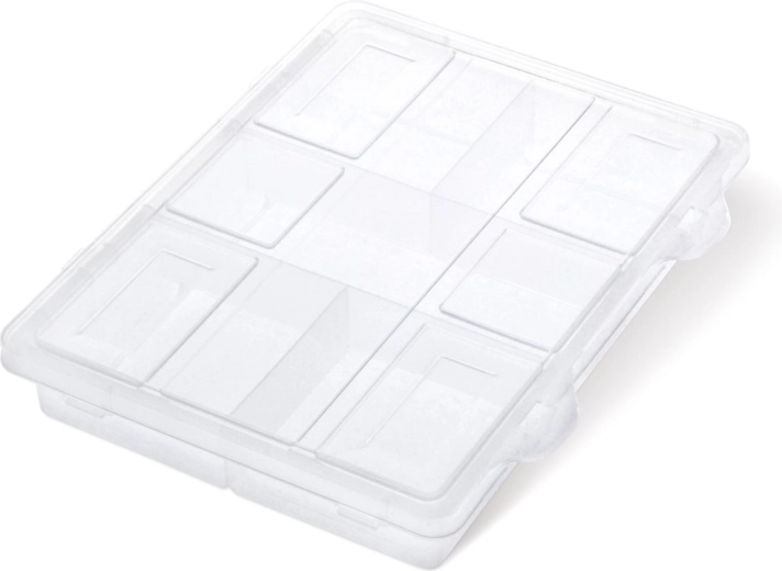 Plastični organizator Knox 200 × 160 × 35 mm, proziran, 5 pretinaca