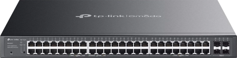 Tp-link omada gigabitni switch 48× rj45 s poe+ i 4× sfp, 230 w, bezventilatorski