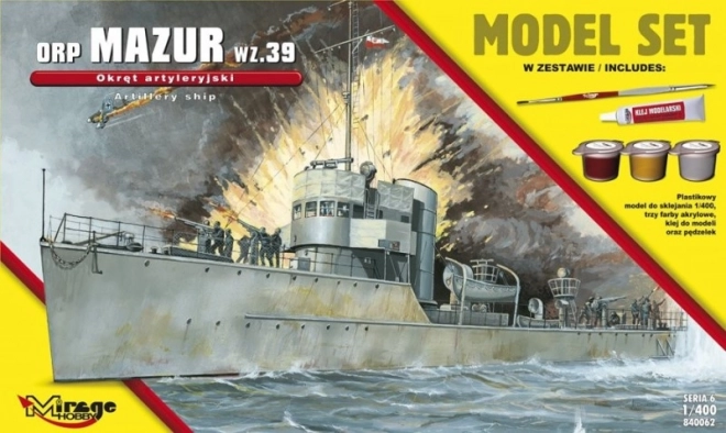 ORP Mazur 1939 plastični model broda 1:400 maketa