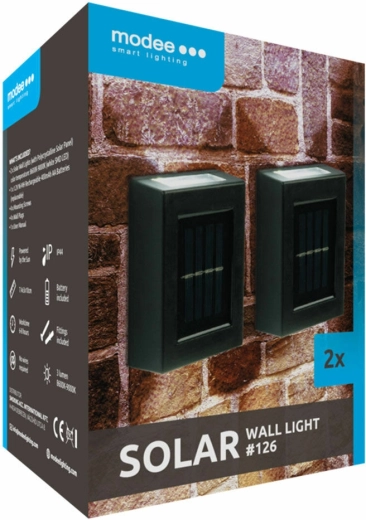 Modee Lighting solarna zidna LED lampa za vanjsku upotrebu 2 kom