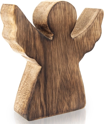 Drvena božićna figurica anđela od manga 10 cm