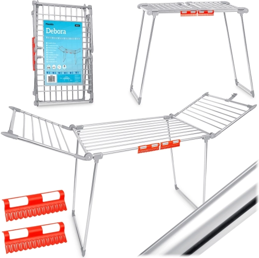 Sklopivi samostojeći sušilica za rublje od nehrđajućeg čelika Massido Debora 19 m