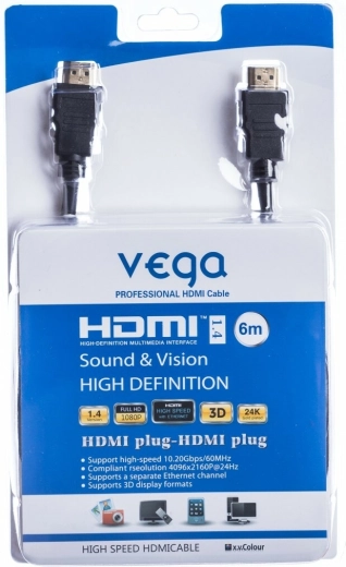 HDMI kabel 6 m 10,2 Gb/s crni VEGA