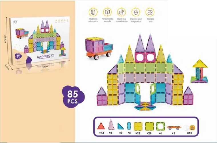 Magnetske 3D slagalice – set od 85 dijelova